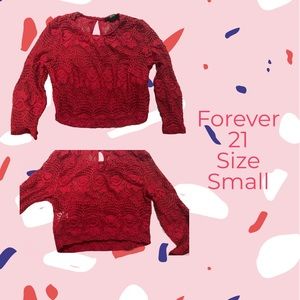 Loved sized small lace crop top half shirt. Vintage forever 21 (2013-16).